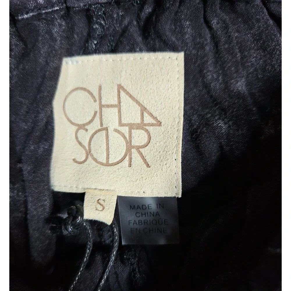 Chaser Womens Black Cloud‎ Wash Tie Waist Shorts Size Small NWT